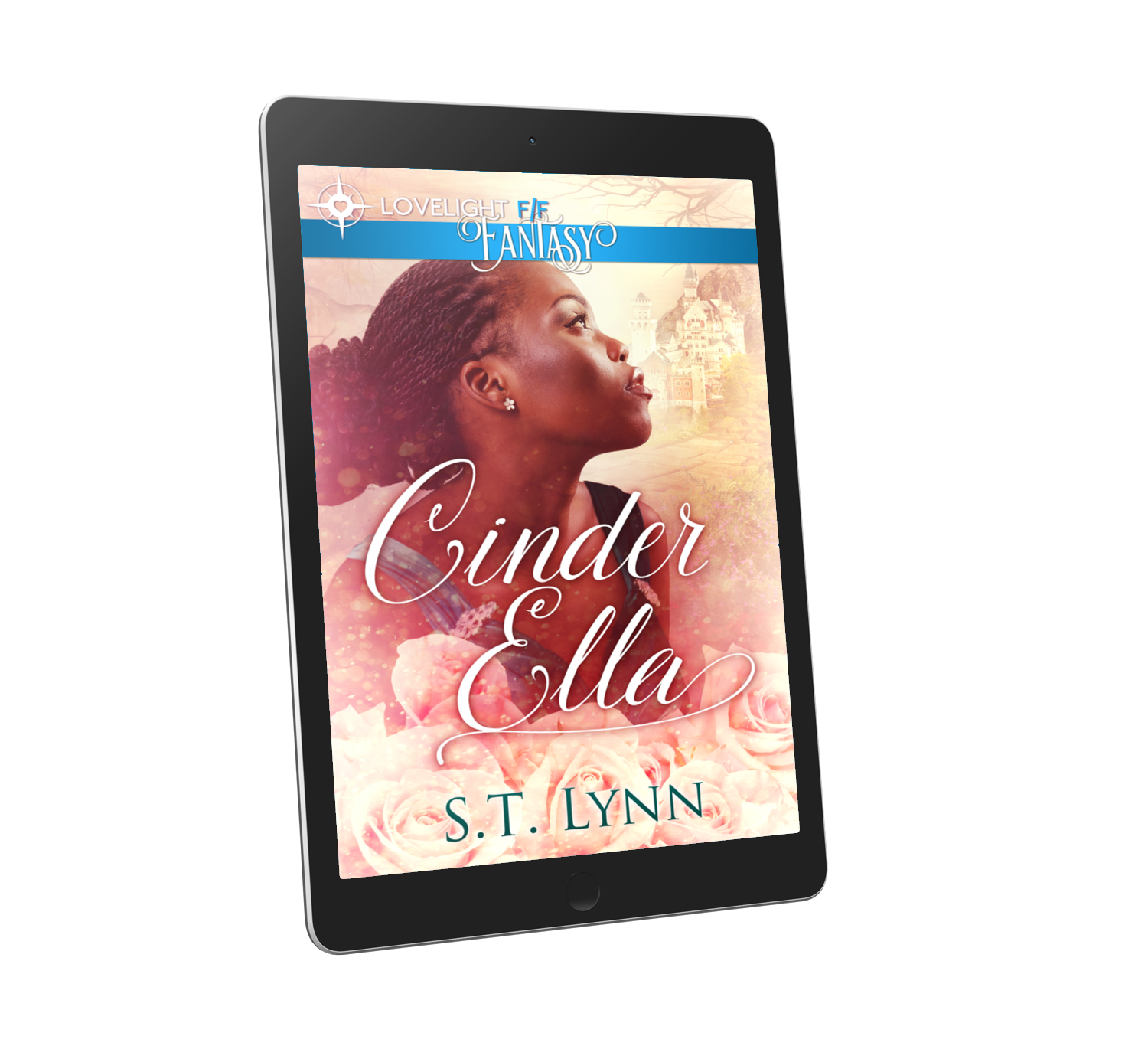 Cinder Ella Cover Art on a Kindle